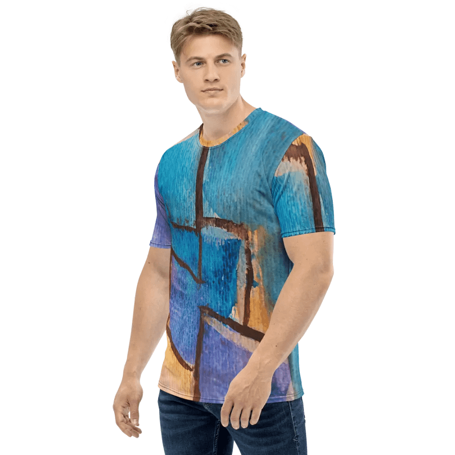 original art, abstract art on all over printed tshirt product image (3)