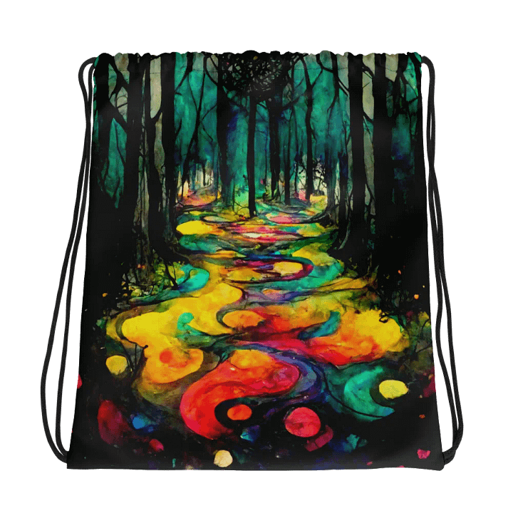 Neon Forest Dream All-Over Drawstring Bag product image (1)
