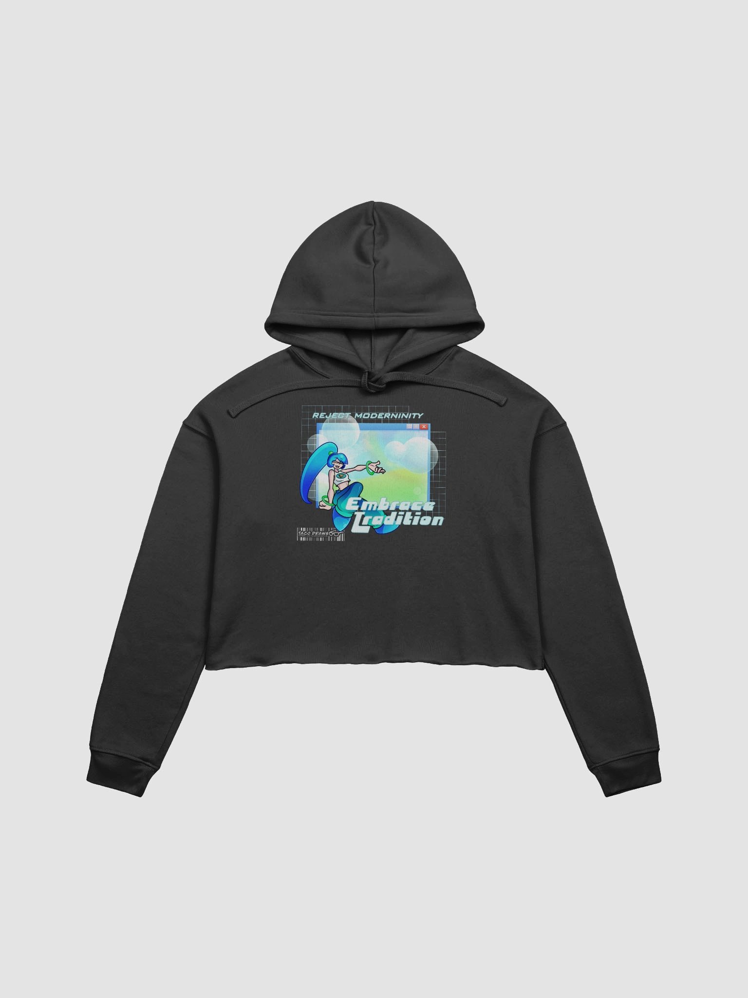 Embrace Frutiger Aero Crop Hoodie product image (1)