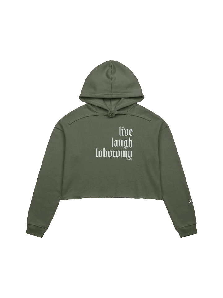 live laugh lobotomy cropped hoodie product image (1)