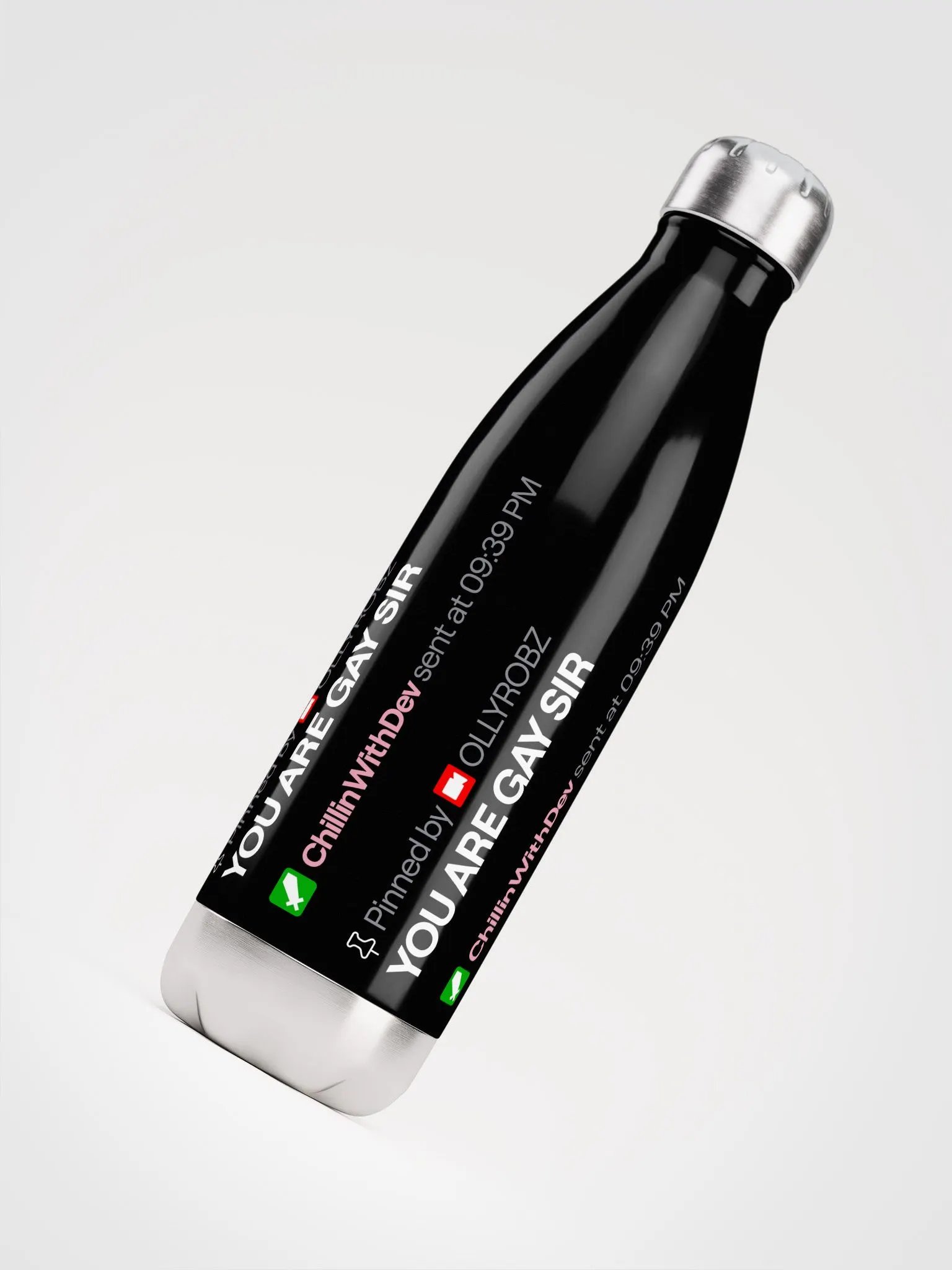"YOU ARE GAY SIR" Stainless Steel Bottle product image (2)