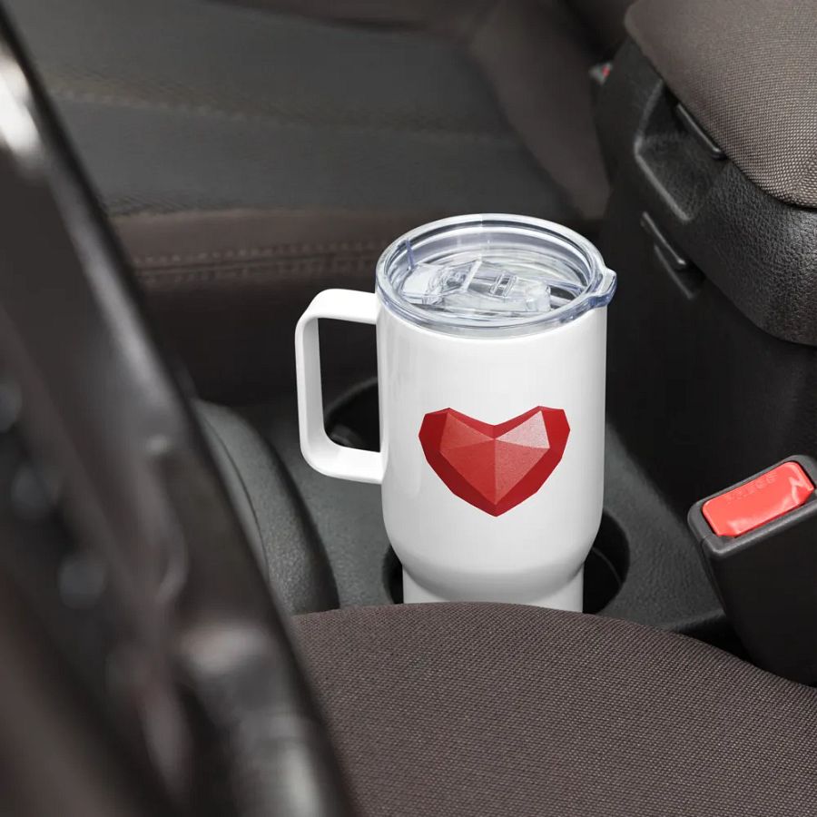 Gemstone Heart Travel Mug with Handle product image (8)