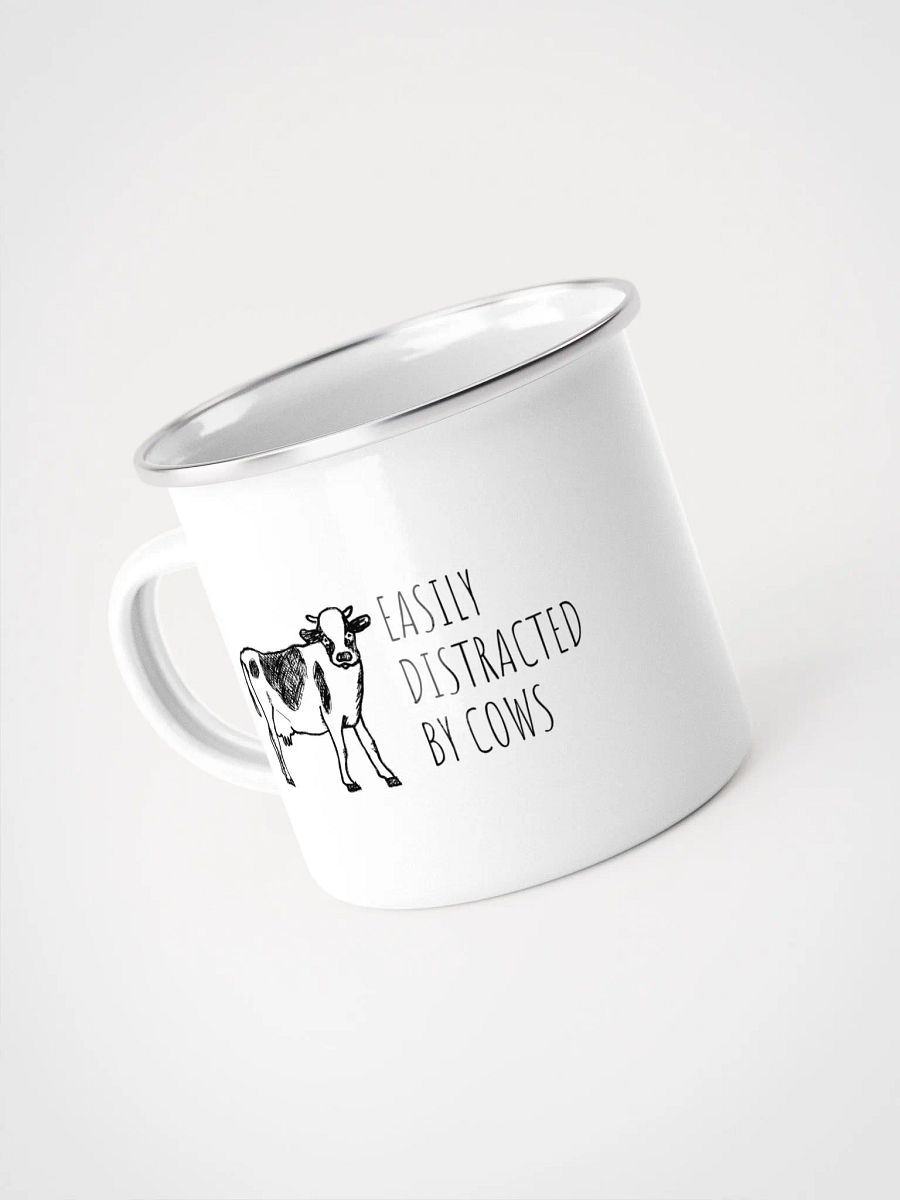 "Easily distracted by cows" enamel Mug product image (5)