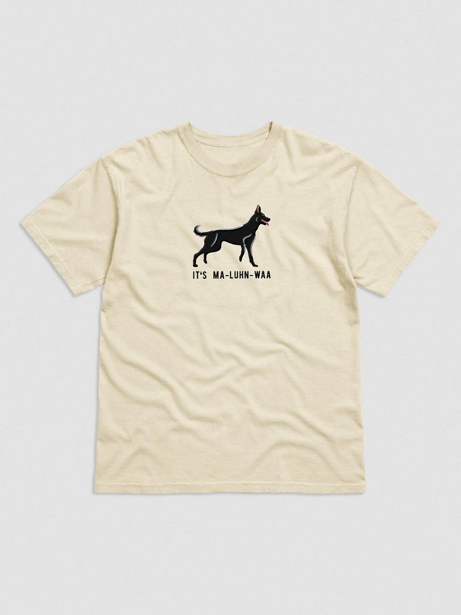 It's Ma-Luhn-Waa T-Shirt(Embroidered) of a Belgian Malinois(Black) product image (4)