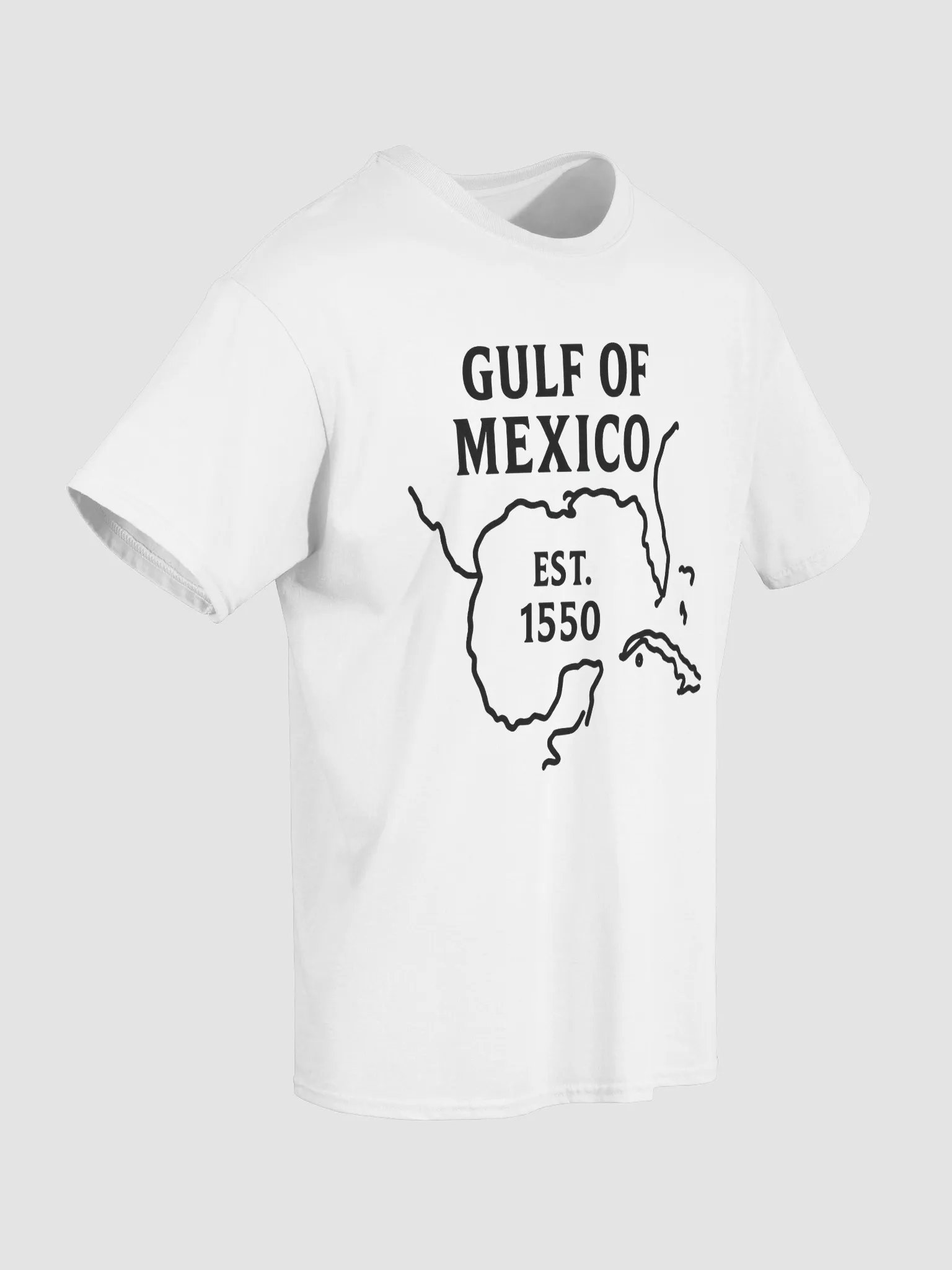 Modern Cartography Tee – Gulf of Mexico EST. 1550 Map Shirt product image (13)