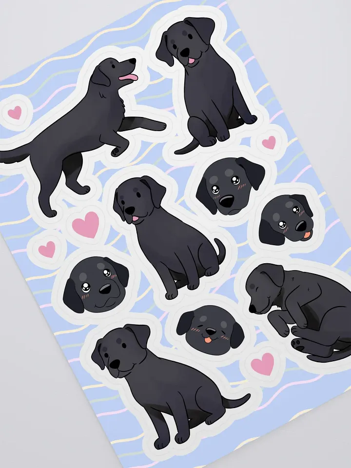 Black Labrador Retriever Sticker Sheet product image (2)