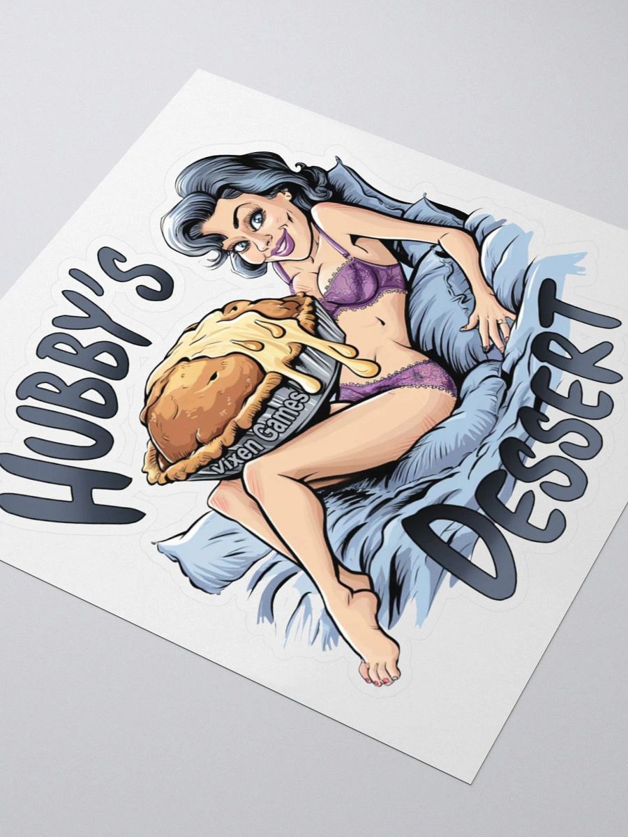 Hubby's Dessert Hot Wife Messy Pie Vinyl Sticker product image (7)