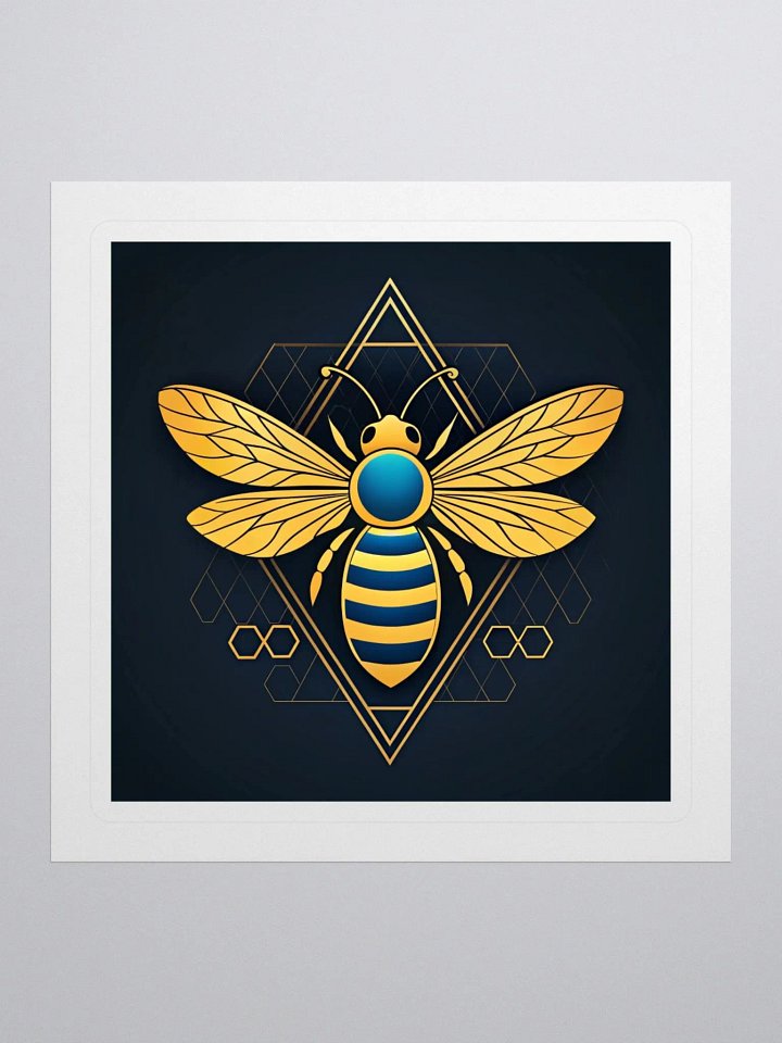 Geometric Bee Kiss Cut Stickers product image (1)