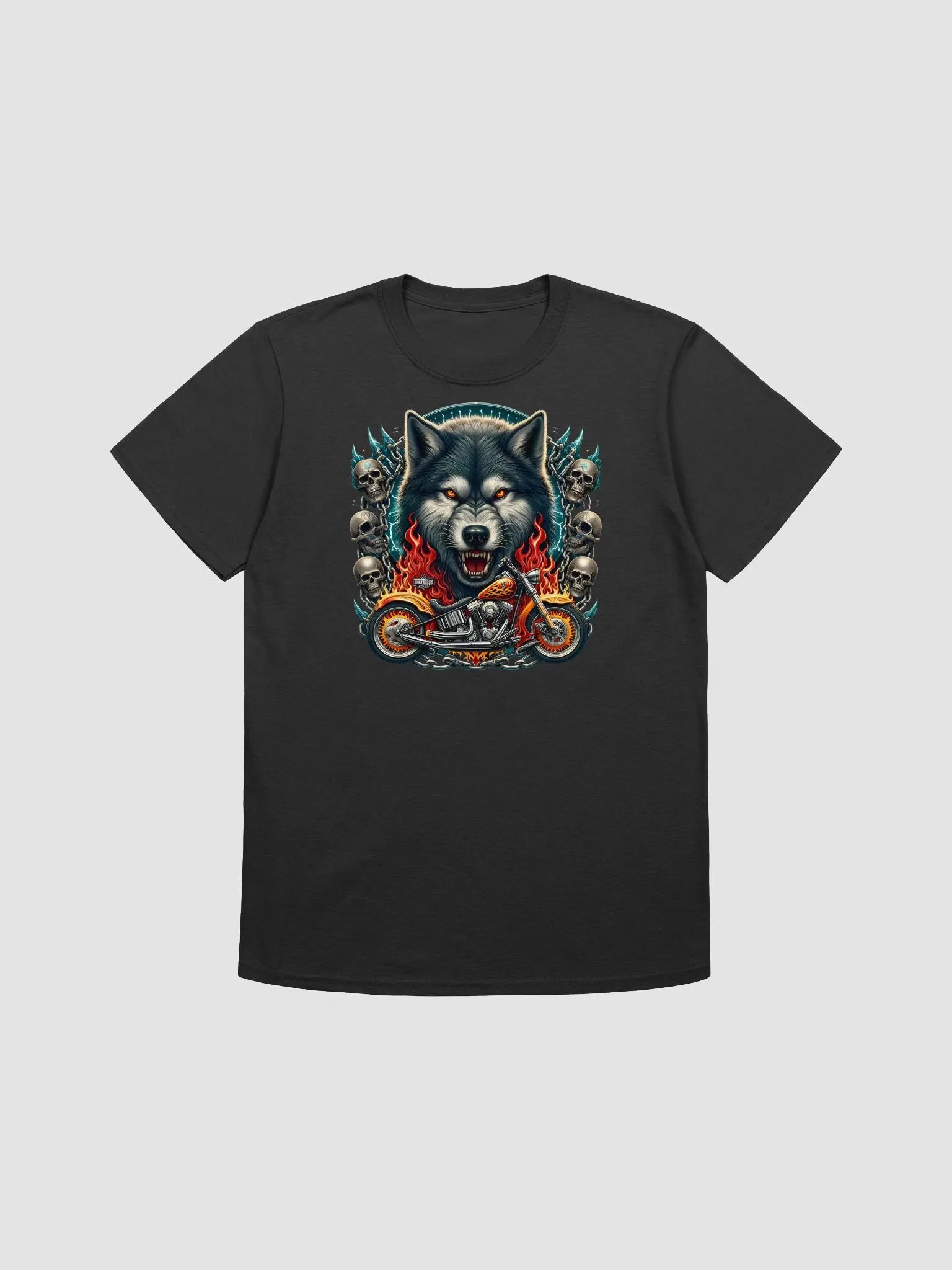 Flaming Wolf Biker Tee #48 product image (1)
