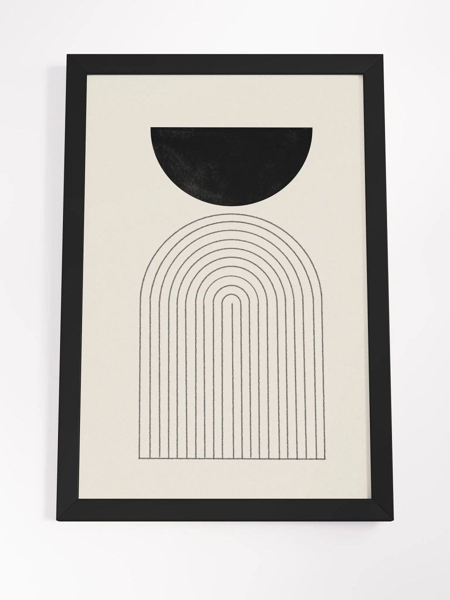 Minimalist Arch Framed Poster | Modern Elegance with Clean Lines & Neutral Tones product image (1)