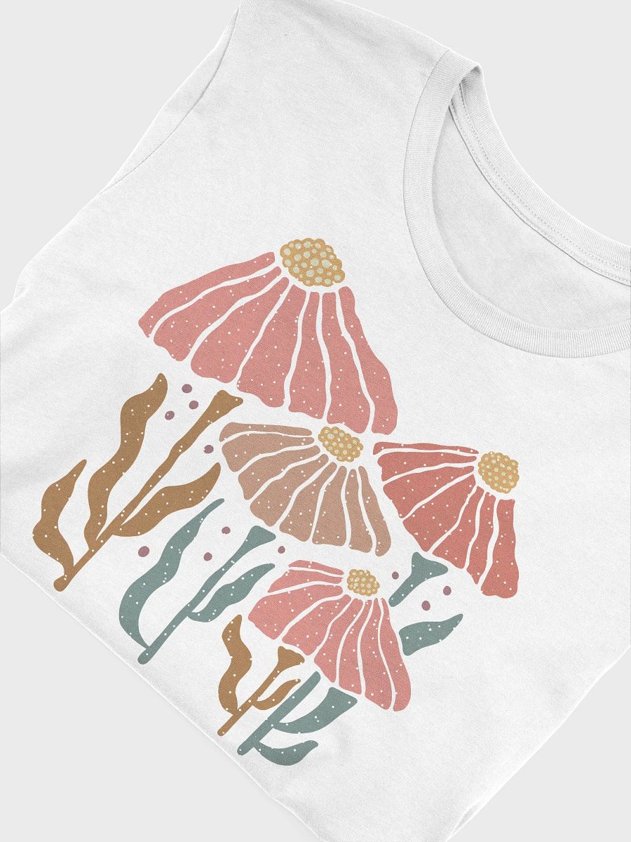 Boho Coral Blooms Artistic Retro Wildflower Graphic Tee product image (39)