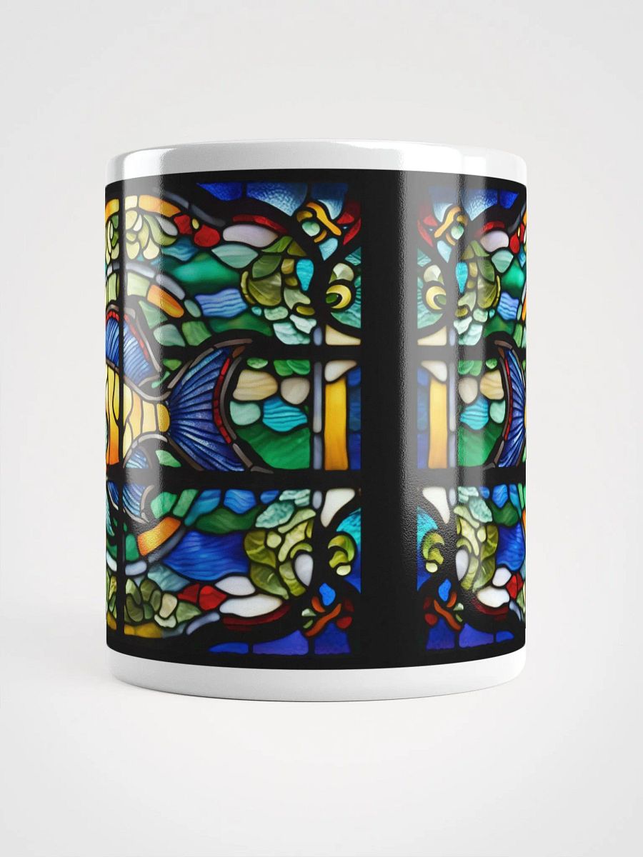 #002 - Yellow Blue Parrot Fish Stained Glass Mug product image (10)