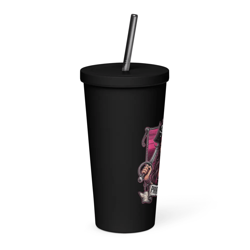 PirateQueen Insulated Tumbler w/metal straw product image (7)