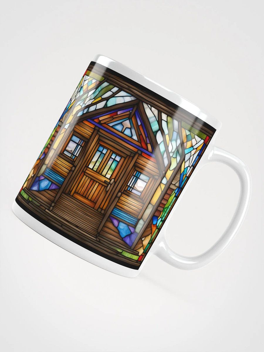 #001 Stained Glass Style Log Cabin Mug product image (8)