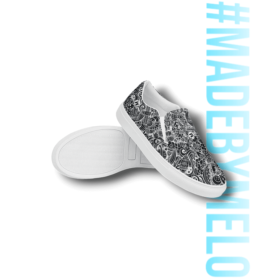 Dark Space Scribble - Men's Slip-ons | #MadeByMELO product image (6)