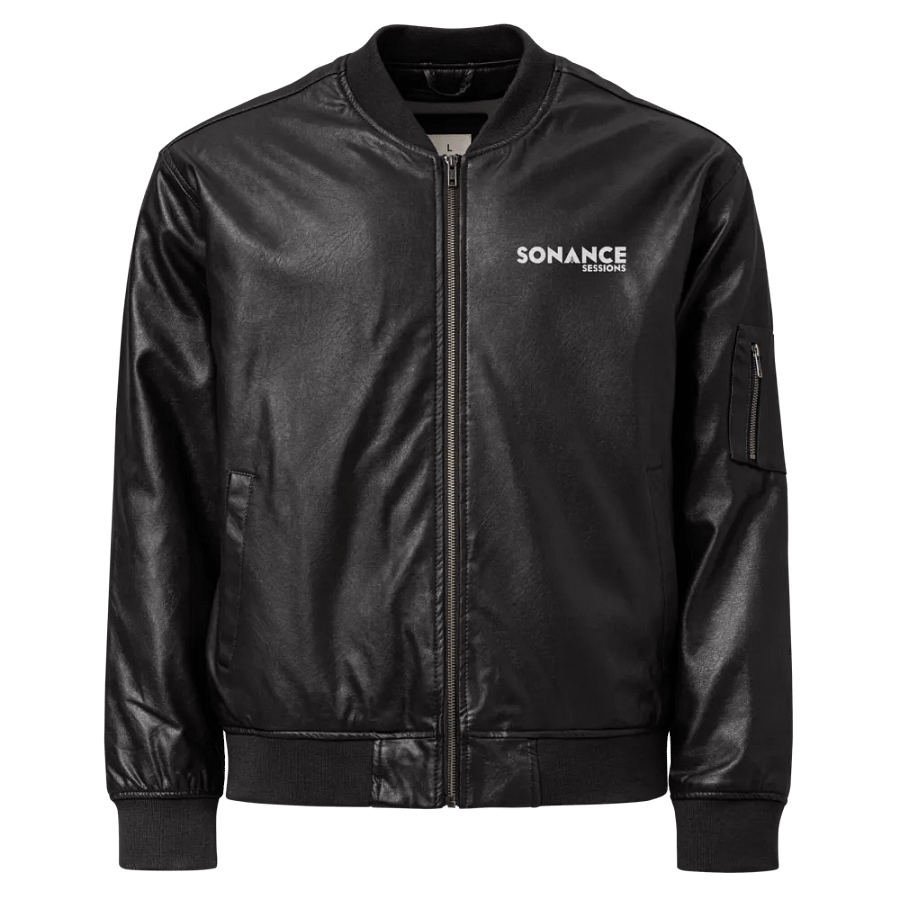 Threadfast Apparel Unisex Faux Leather Bomber Jacket product image (1)