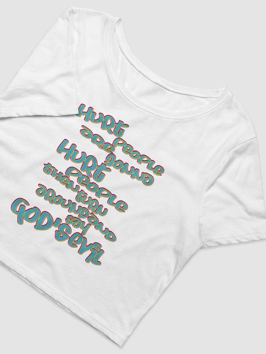 Hurt People - Blue Graffiti - Bella+Canvas Women's Crop Tee product image (3)