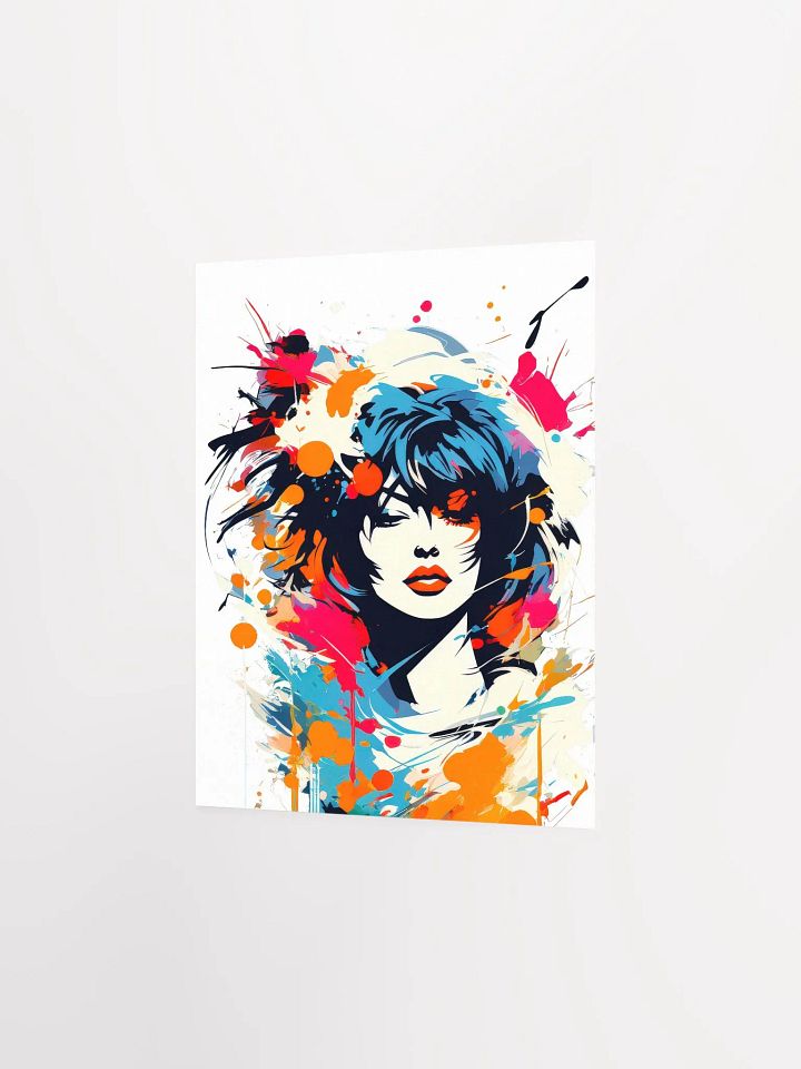 Abstract Woman v13 - Vintage Style Poster - Rock Girl - Small and Standard Sizes - 8x10-11x14-12x16-16x20 Inches product image (2)