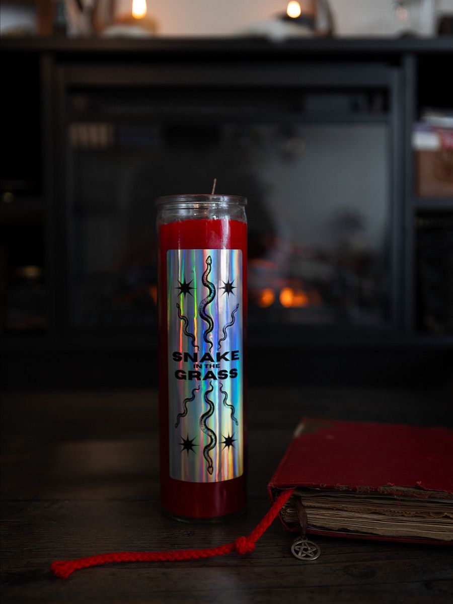 "Snake in the Grass" Candle Sticker product image (2)