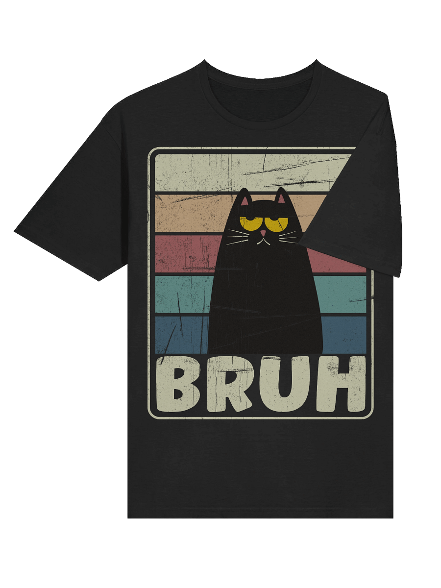 Retro BRUH Black Cat T-Shirt product image (44)