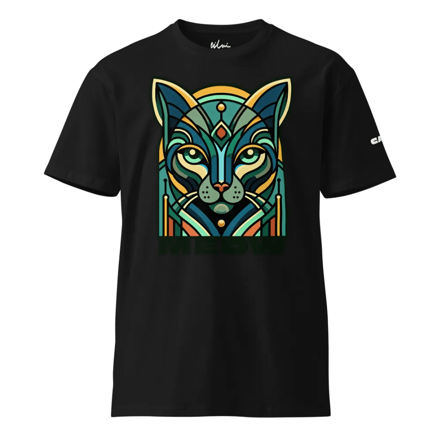 Tribal Cat Unisex T-Shirt – Bold & Stylish Feline Art 🐾 product image (1)