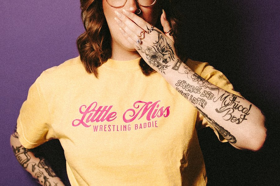 Little Miss Wrestling Baddie Short Sleeved T-Shirt product image (6)