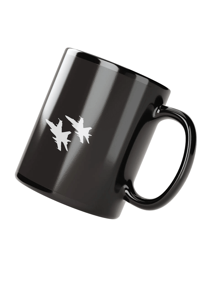 Twin Hornets Logo Mug, Black product image (1)