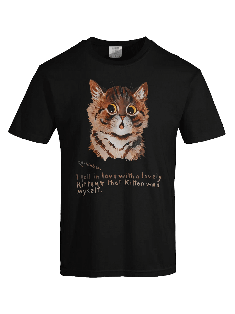 Louis Wain Cat Art T-Shirt - Relaxed Fit Heavyweight Unisex Cotton T-Shirt product image (5)