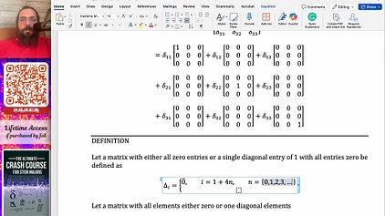Lesson 5: Index & Tensor Notation - Indexing the Identity Matrix to Single and Double Sum
