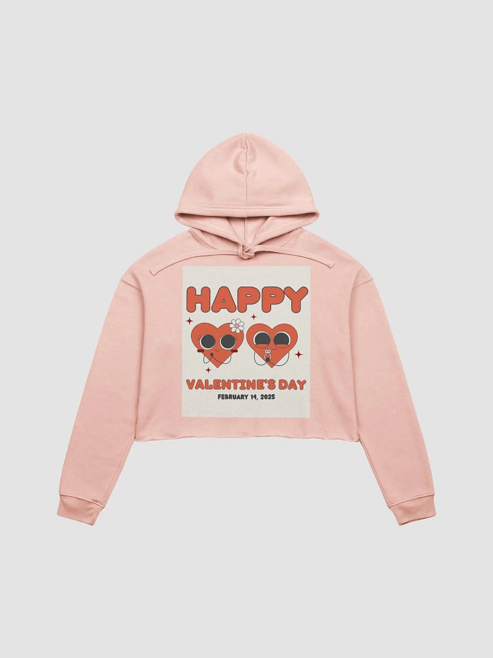 Happy Hearts Valentine's Crop Hoodie product image (1)