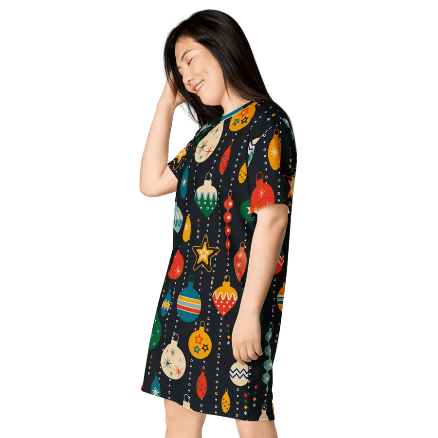 Christmas Ornaments T-Shirt Dress product image (7)