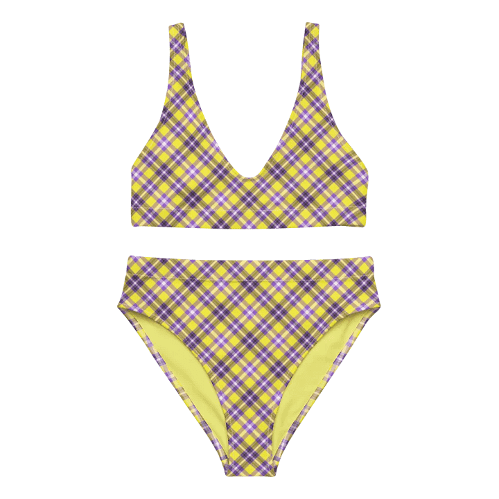 Yellow and Purple Plaid Bikini product image (2)