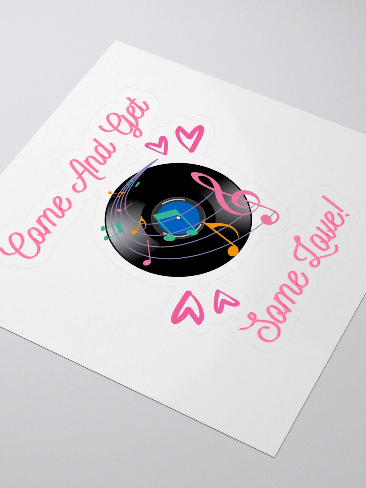 Come And Get Some Love - Funny Musical Valentine's Day Sticker product image (3)
