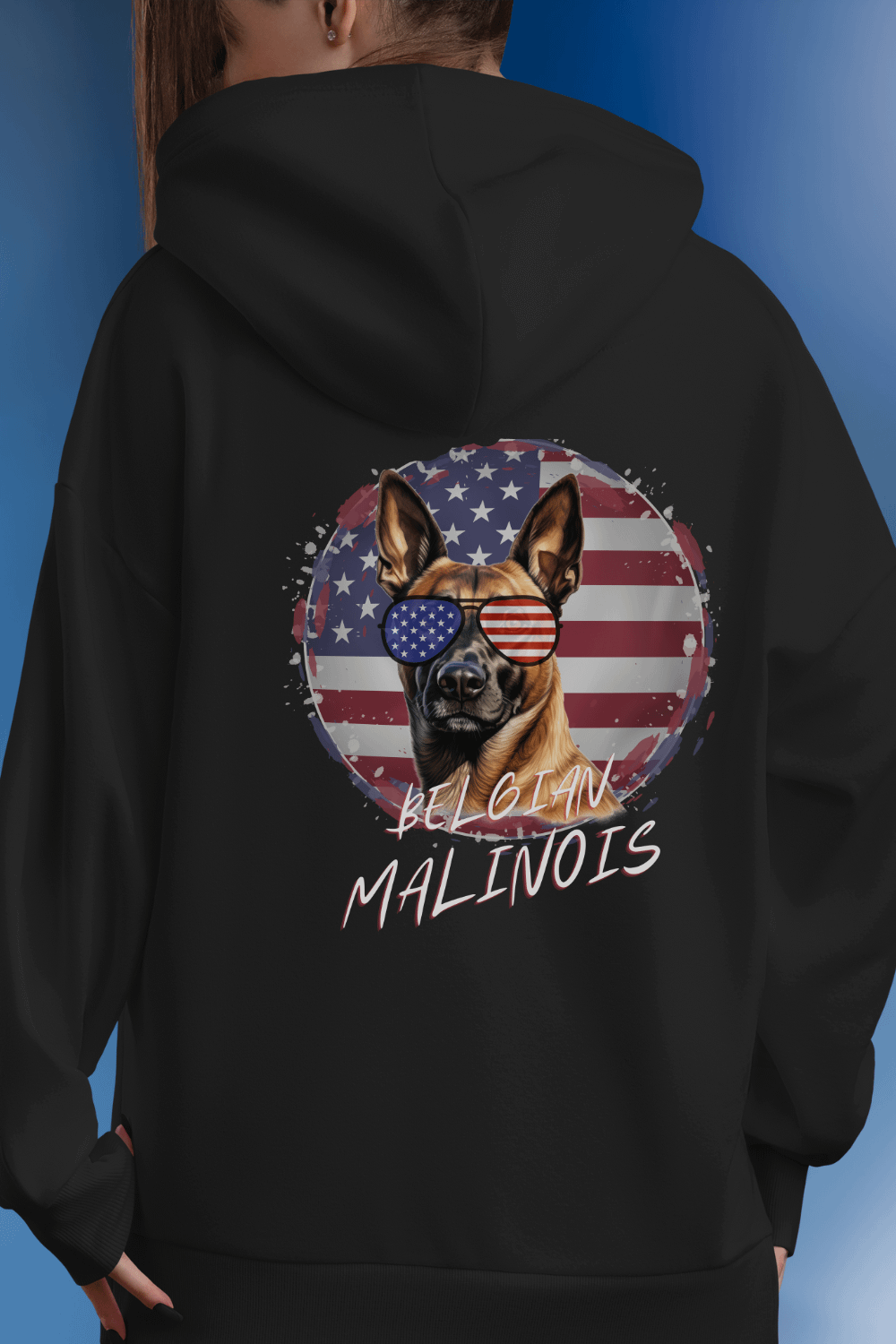 Belgian Malinois Circle American Flag Hoodie product image (1)