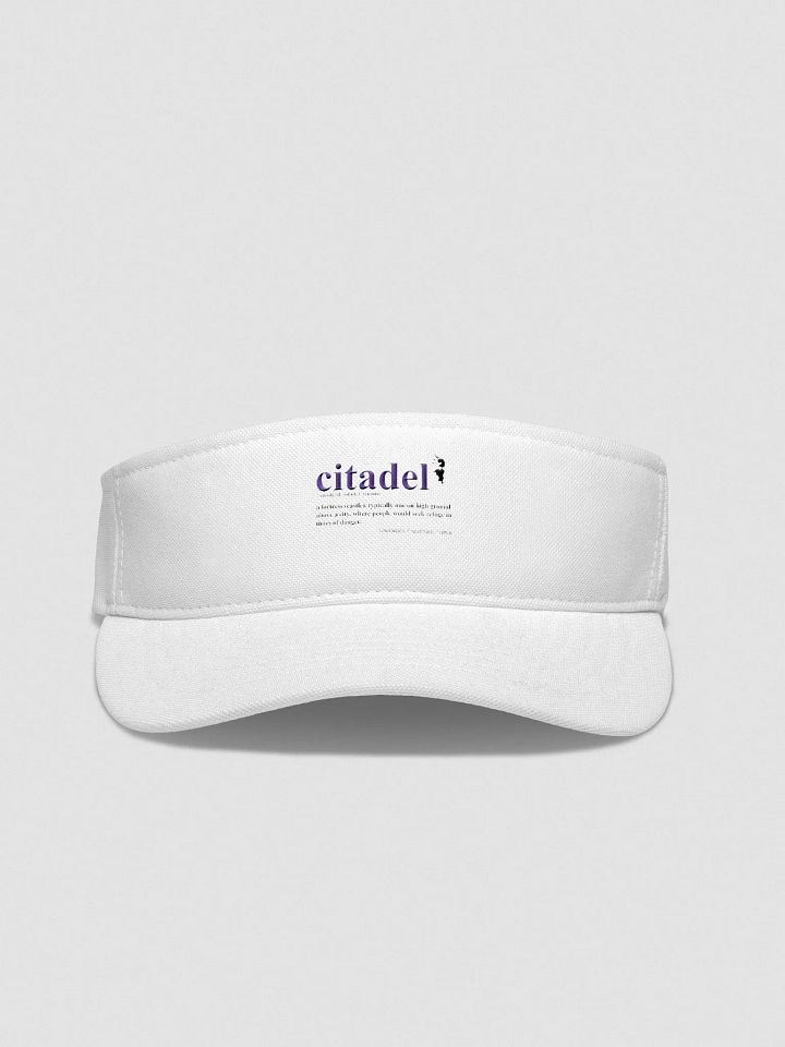 Flex Fit Visor with Citadel Definition in English (and Baxter) product image (1)