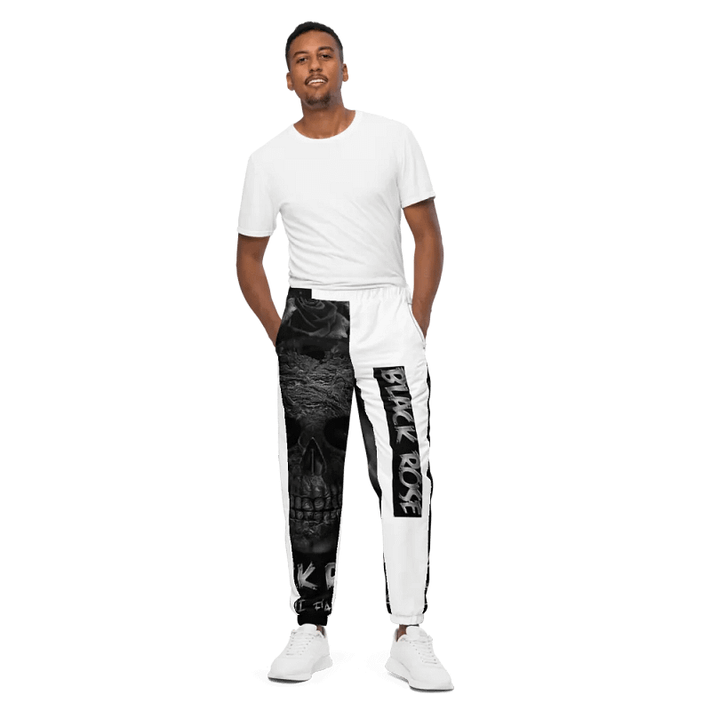 Boni Faas - Black Rose Gothic Skull & Roses Track Pants