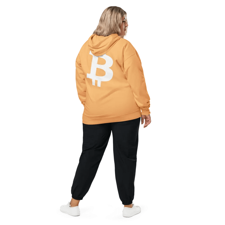 Embroidered ₿itcoin Orange-Peach Hoody product image (7)
