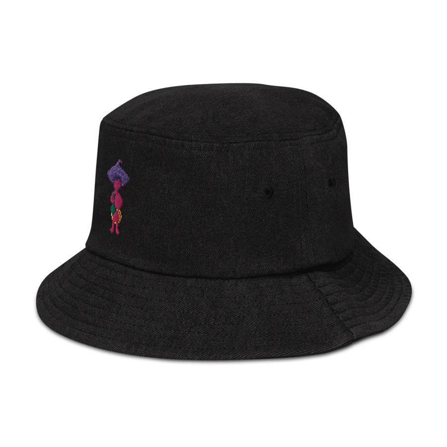 embriodered clancy denim bucket hat product image (3)