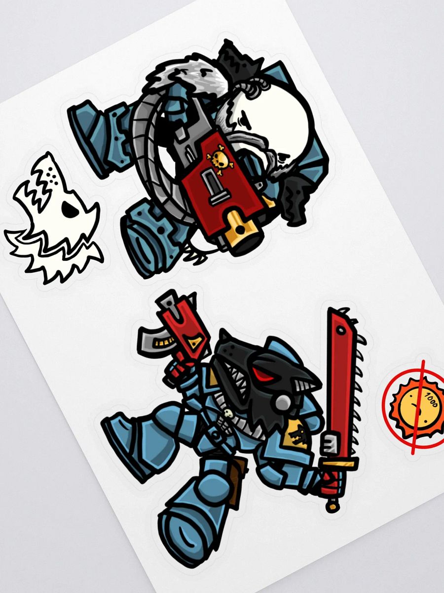 Wolfy Wolf Space Soldier Sticker Sheet product image (1)