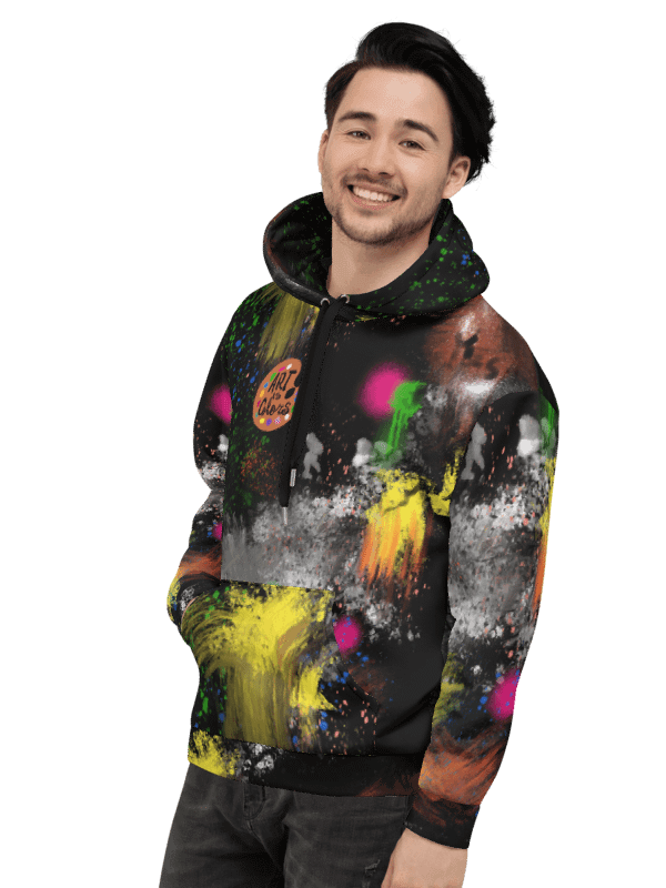 SplatterWear #1 Unisex Art Hoodie/Splash Colors product image (4)