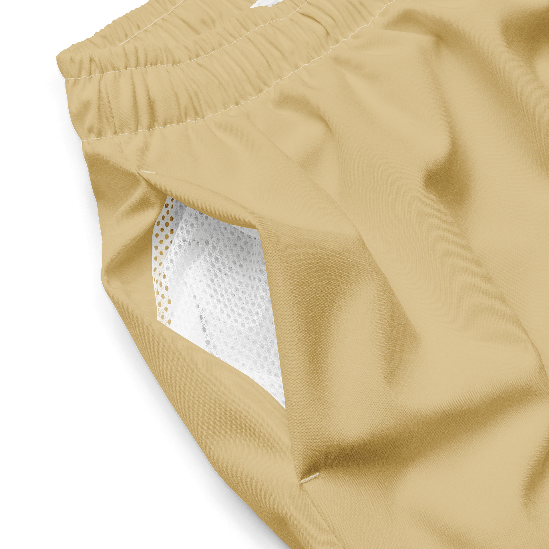 Light Khaki Brown Solid Color Men's Swim Trunks product image (1)