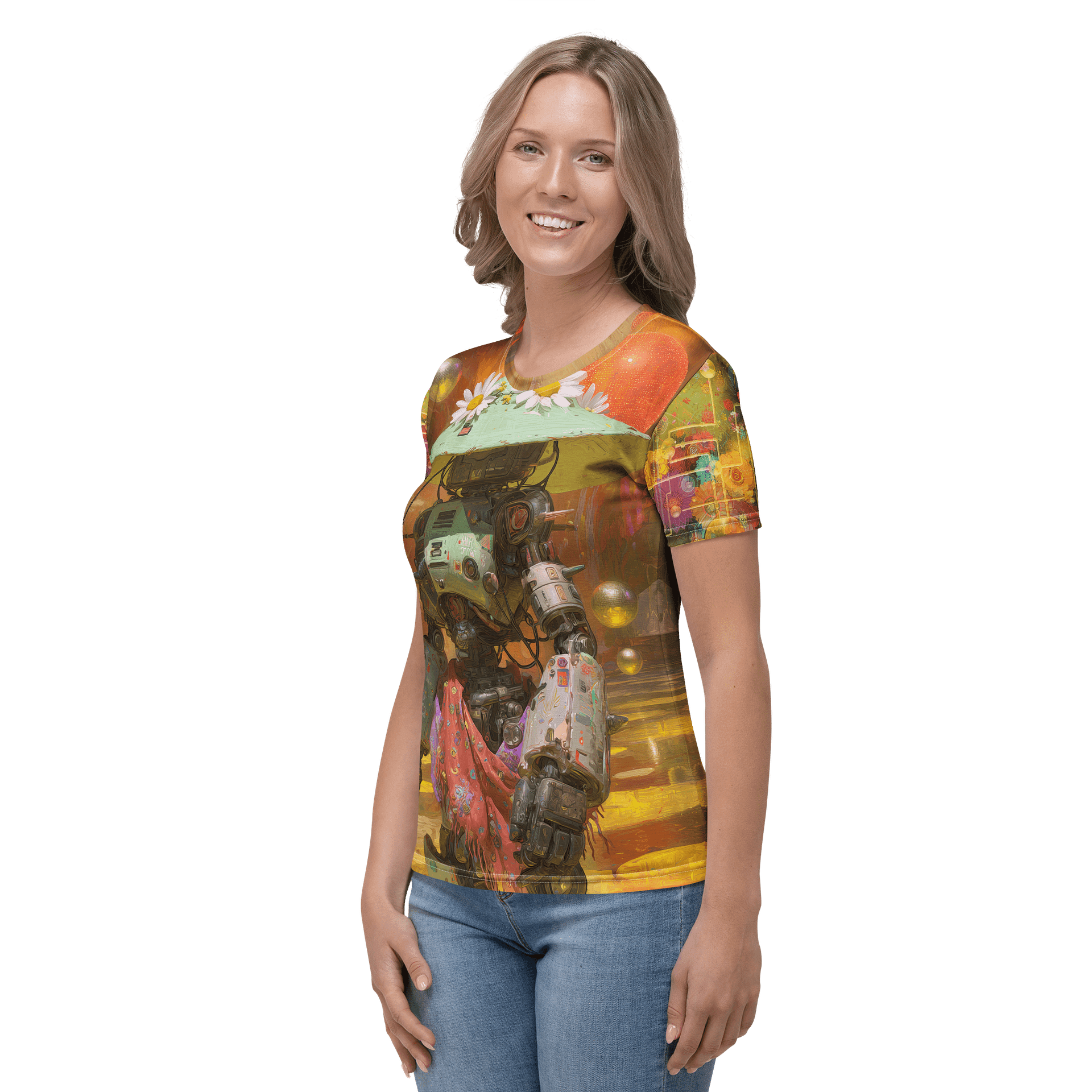 Botanical Circuit – Summer Droid Vibes T-Shirt product image (2)