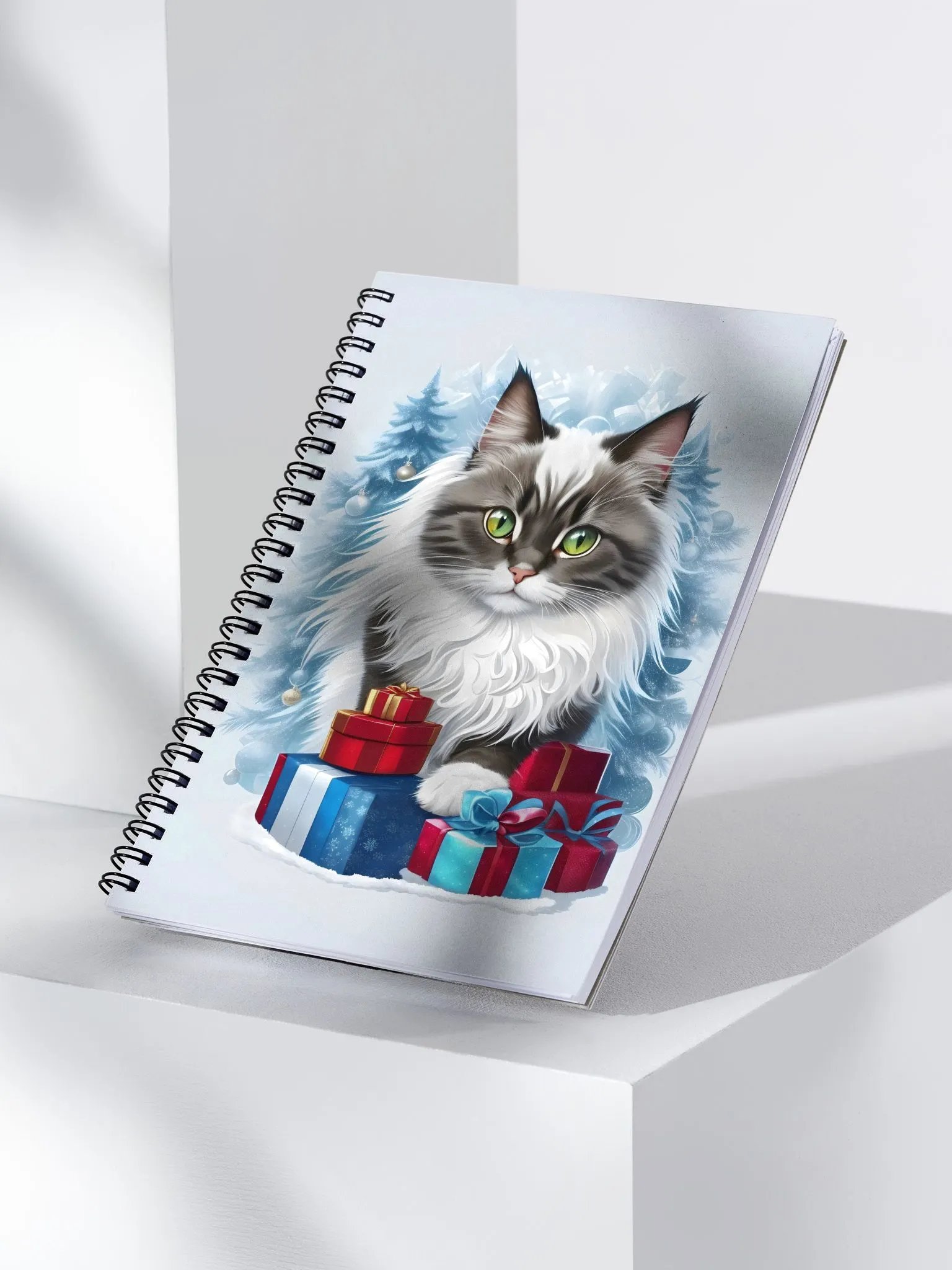 Christmas Kitty Surprise Spiral Notebook product image (3)
