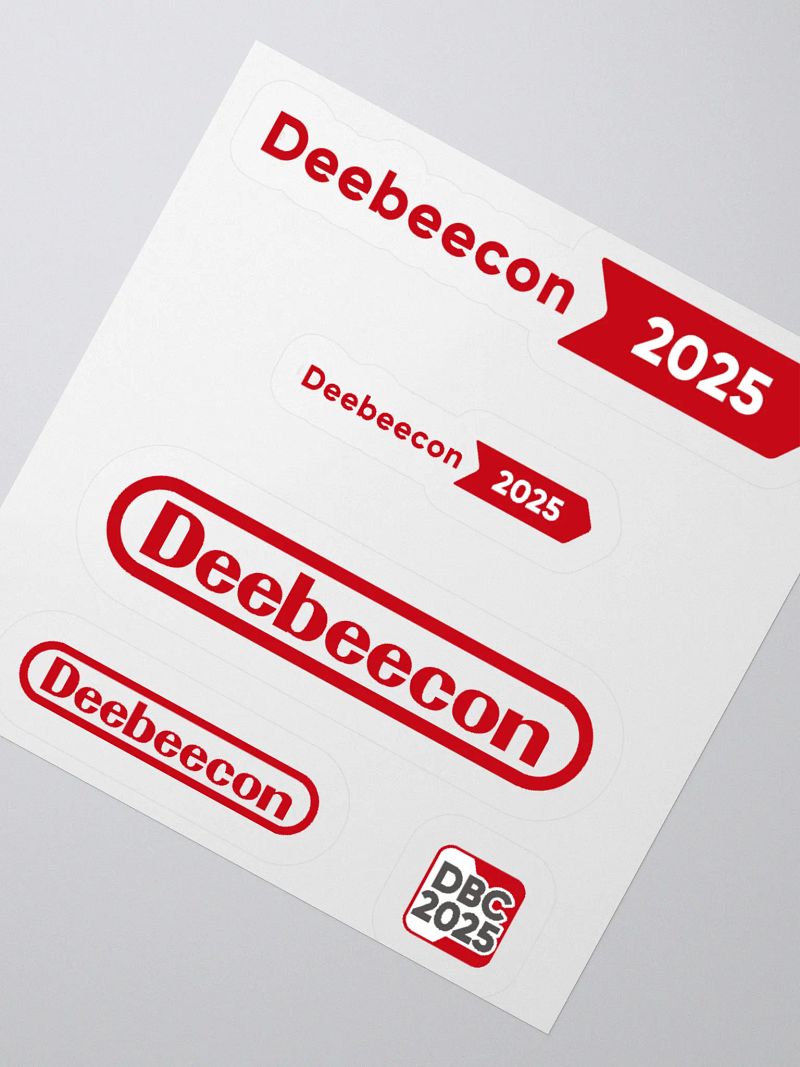 Official DeeBeeCon 2025 stickers