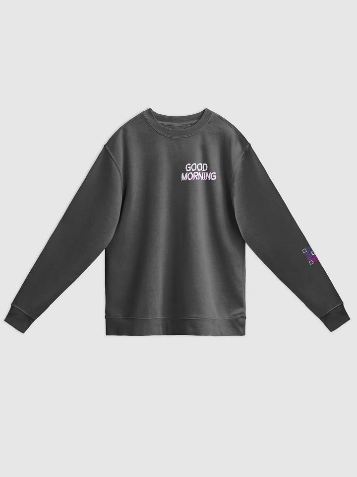 Good Morning Sweatshirt QR Sleeve product image (3)