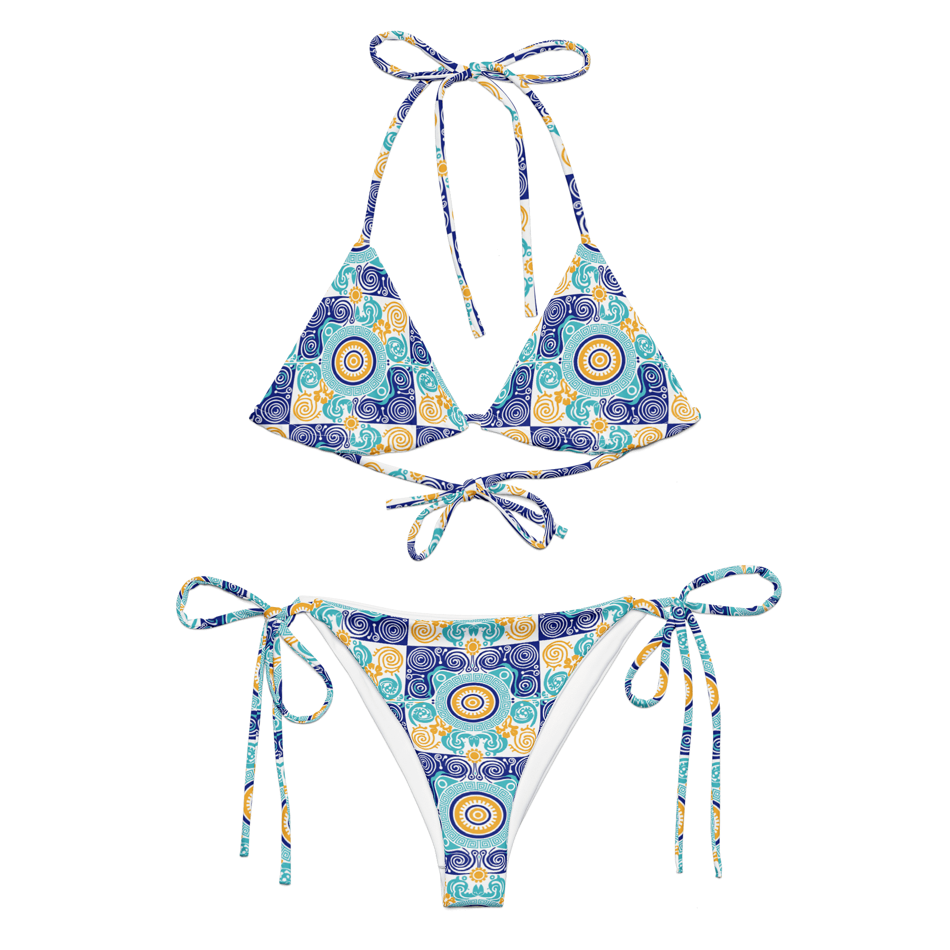 Mediterranean-inspired Sienna & Sierra branded recycled string bikini product image (2)