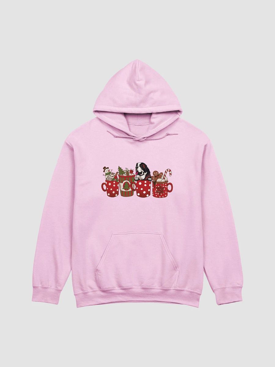 Cute Saint Bernard in a Christmas Cup Hooded Sweatshirt | Funny Christmas Pup in a Cup product image (9)
