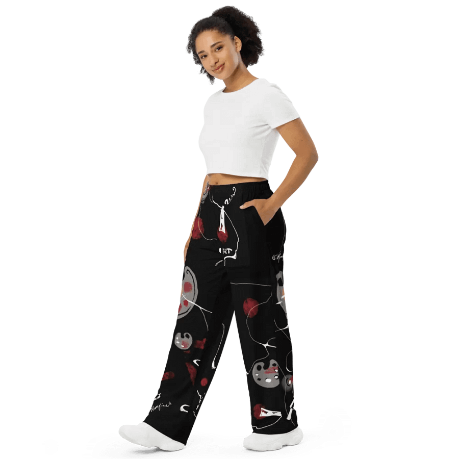 ScribbleWear #1 Wide Unisex Pants/Black Palette product image (3)