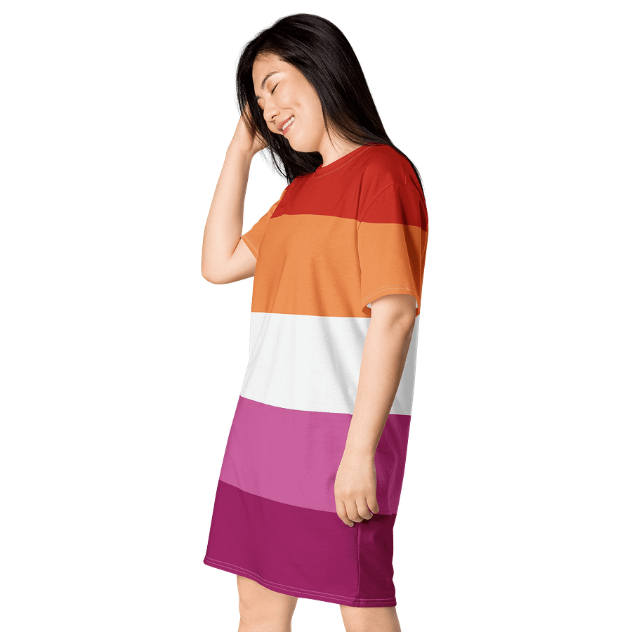 Lesbian Pride Flag T-shirt Dress product image (3)