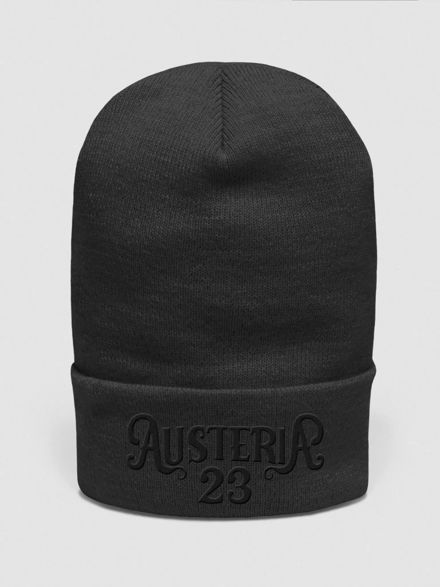 Austeria 23 | Embroidered (Black Thread) Beanie product image (1)
